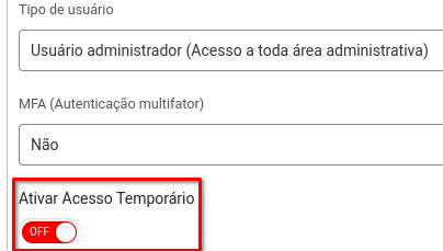 Ativer Acesso Temporário