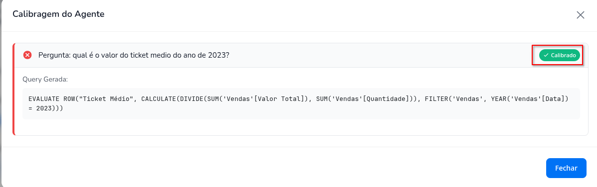 Calibragem no Playground
