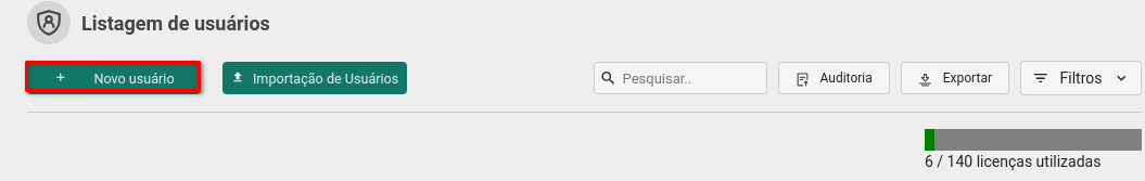 Listagem de usuários