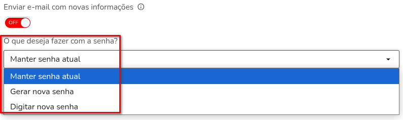 Edição de usuário